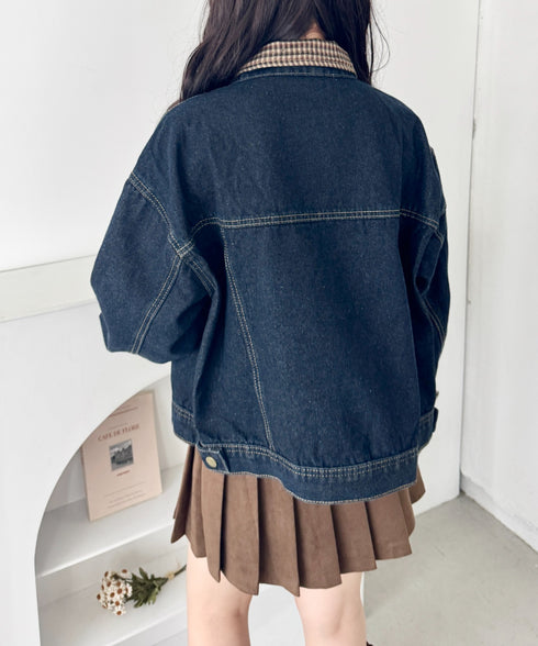 チェックカラーデニムジャケット | SL2253027 | ネイビー