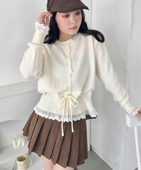 コットンレースリボンニットカーディガン | SL2256085 | アイボリー