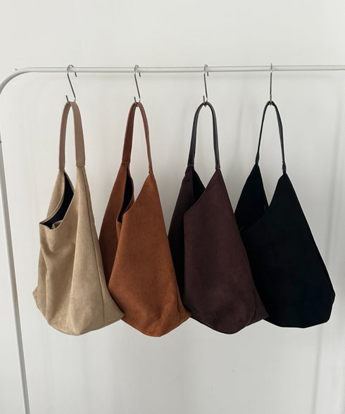 ポーチ付き スウェード風ワンハンドルバッグ | WR1253047 | ダークブラウン