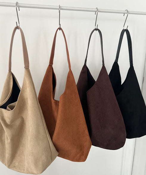 ポーチ付き スウェード風ワンハンドルバッグ | WR1253047 | ダークブラウン