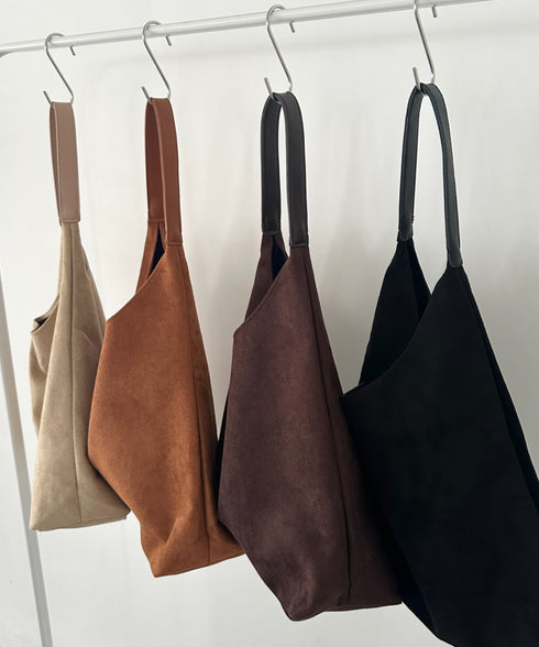 ポーチ付き スウェード風ワンハンドルバッグ | WR1253047 | ダークブラウン