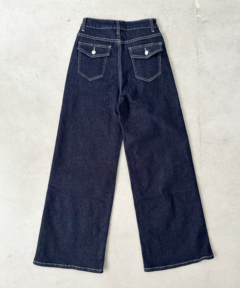 バギーワイドデニムパンツ | BA2256027 | ネイビー
