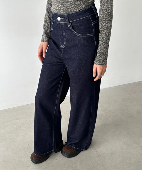 バギーワイドデニムパンツ | BA2256027 | ネイビー