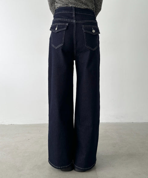 バギーワイドデニムパンツ | BA2256027 | ネイビー