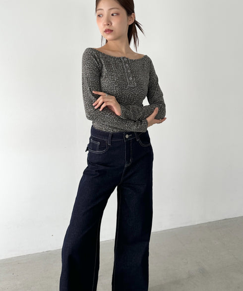 バギーワイドデニムパンツ | BA2256027 | ネイビー