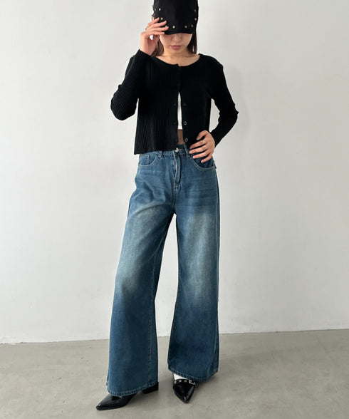 バギーワイドデニムパンツ | BA2256027 | ブルー