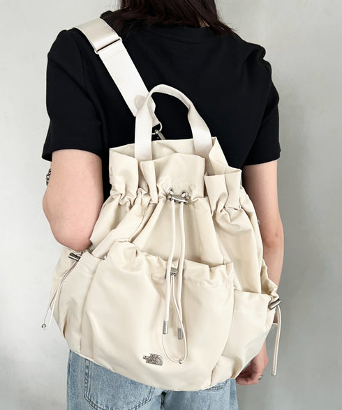 THE NORTH FACE(ザ・ノースフェイス)/3WAY 巾着型 ショルダー ボディバッグ リュック バックパック/BONNEY PACK M | IM1253066 | クリーム