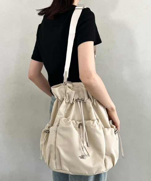 THE NORTH FACE(ザ・ノースフェイス)/3WAY 巾着型 ショルダー ボディバッグ リュック バックパック/BONNEY PACK M | IM1253066 | クリーム