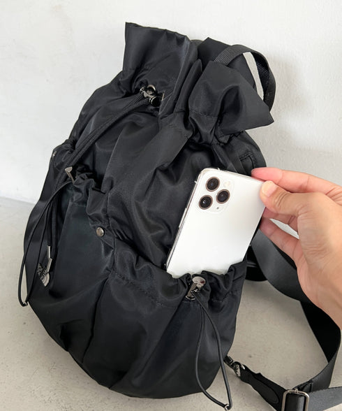 THE NORTH FACE(ザ・ノースフェイス)/3WAY 巾着型 ショルダー ボディバッグ リュック バックパック/BONNEY PACK M | IM1253066 | ブラック