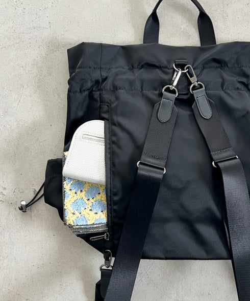 THE NORTH FACE(ザ・ノースフェイス)/3WAY 巾着型 ショルダー ボディバッグ リュック バックパック/BONNEY PACK M | IM1253066 | ブラック