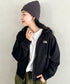 THE NORTH FACE(ザ・ノースフェイス)/ワンポイント ロゴ刺繍 ダブルジップパーカー フーディ ショート丈/W'S VELUNA HOOD ZIP UP | IM2253068 | ブラック