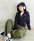 THE NORTH FACE(ザ・ノースフェイス)/ワンポイント ロゴ刺繍 ダブルジップパーカー フーディ ショート丈/W'S VELUNA HOOD ZIP UP | IM2253068 | ブラック