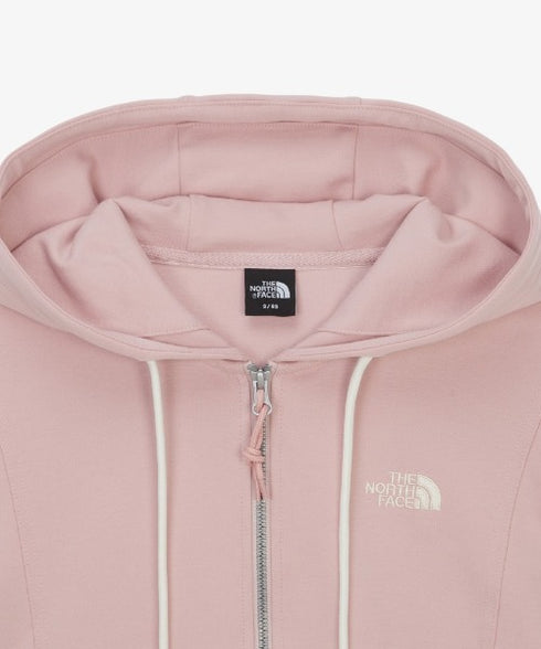THE NORTH FACE(ザ・ノースフェイス)/ワンポイント ロゴ刺繍 ダブルジップパーカー フーディ ショート丈/W'S VELUNA HOOD ZIP UP | IM2253068 | ピンク