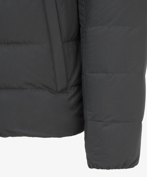 THE NORTH FACE(ザ・ノースフェイス)/軽量 ワンポイントロゴ ノーカラー ブルゾン ダウンジャケット/M'S POPLAR DOWN JACKET (RDS) | IM2253069 | チャコールグレー