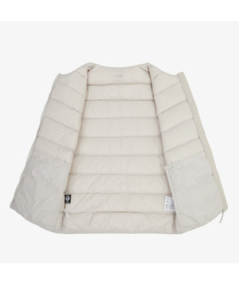 THE NORTH FACE(ザ・ノースフェイス)/軽量 ワンポイントロゴ ノーカラー ブルゾン ダウンジャケット/M'S POPLAR DOWN JACKET (RDS) | IM2253069 | ホワイト