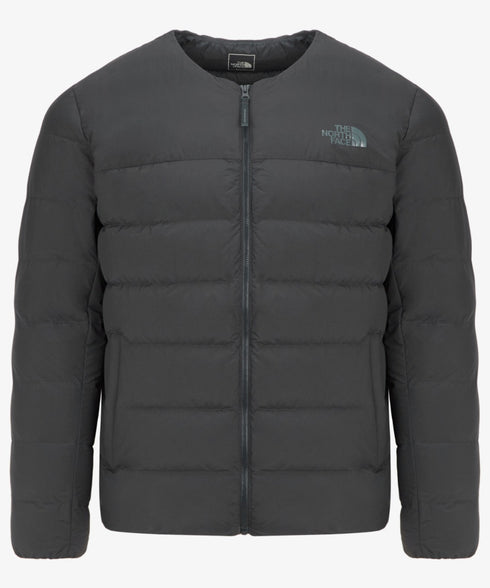THE NORTH FACE(ザ・ノースフェイス)/軽量 ワンポイントロゴ ノーカラー ブルゾン ダウンジャケット/M'S POPLAR DOWN JACKET (RDS) | IM2253069 | チャコールグレー