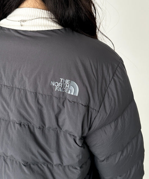THE NORTH FACE(ザ・ノースフェイス)/軽量 ワンポイントロゴ ノーカラー ブルゾン ダウンジャケット/M'S POPLAR DOWN JACKET (RDS) | IM2253069 | チャコールグレー