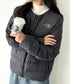 THE NORTH FACE(ザ・ノースフェイス)/軽量 ワンポイントロゴ ノーカラー ブルゾン ダウンジャケット/M'S POPLAR DOWN JACKET (RDS) | IM2253069 | チャコールグレー