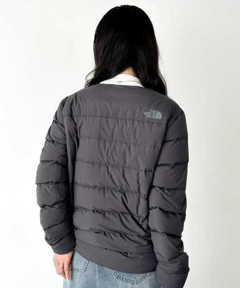 THE NORTH FACE(ザ・ノースフェイス)/軽量 ワンポイントロゴ ノーカラー ブルゾン ダウンジャケット/M'S POPLAR DOWN JACKET (RDS) | IM2253069 | チャコールグレー