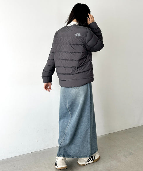 THE NORTH FACE(ザ・ノースフェイス)/軽量 ワンポイントロゴ ノーカラー ブルゾン ダウンジャケット/M'S POPLAR DOWN JACKET (RDS) | IM2253069 | チャコールグレー