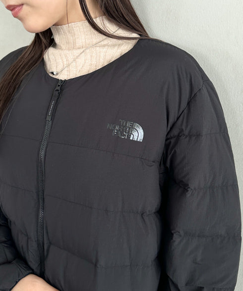 THE NORTH FACE(ザ・ノースフェイス)/軽量 ワンポイントロゴ ノーカラー ブルゾン ダウンジャケット/M'S POPLAR DOWN JACKET (RDS) | IM2253069 | ブラック