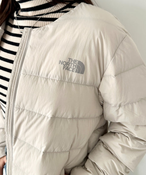 THE NORTH FACE(ザ・ノースフェイス)/軽量 ワンポイントロゴ ノーカラー ブルゾン ダウンジャケット/M'S POPLAR DOWN JACKET (RDS) | IM2253069 | ホワイト