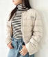 THE NORTH FACE(ザ・ノースフェイス)/軽量 ワンポイントロゴ ノーカラー ブルゾン ダウンジャケット/M'S POPLAR DOWN JACKET (RDS) | IM2253069 | ホワイト