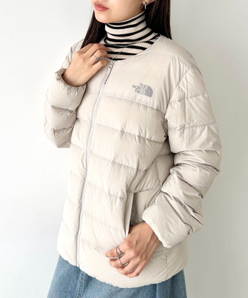THE NORTH FACE(ザ・ノースフェイス)/軽量 ワンポイントロゴ ノーカラー ブルゾン ダウンジャケット/M'S POPLAR DOWN JACKET (RDS) | IM2253069 | ホワイト