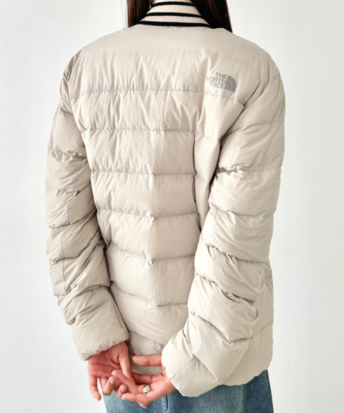 THE NORTH FACE(ザ・ノースフェイス)/軽量 ワンポイントロゴ ノーカラー ブルゾン ダウンジャケット/M'S POPLAR DOWN JACKET (RDS) | IM2253069 | ホワイト