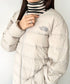 THE NORTH FACE(ザ・ノースフェイス)/軽量 ワンポイントロゴ ノーカラー ブルゾン ダウンジャケット/M'S POPLAR DOWN JACKET (RDS) | IM2253069 | ホワイト