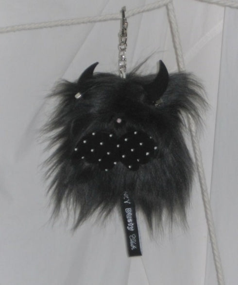 FANCY CLUB(ファンシークラブ)/[FANCY X DUSTY] ANGEL DUSTY KEYRING/NEONMOON コラボ エンジェル デビル キーリング チャーム キーホルダー | AT6253070 | ブラック