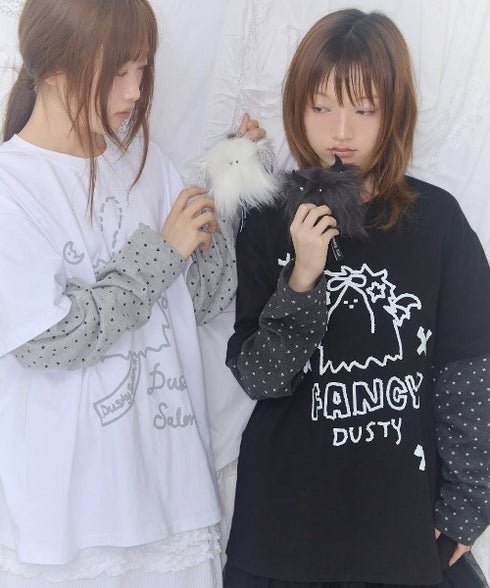 FANCY CLUB(ファンシークラブ)/[FANCY X DUSTY] ANGEL DUSTY KEYRING/NEONMOON コラボ エンジェル デビル キーリング チャーム キーホルダー | AT6253070 | ホワイト