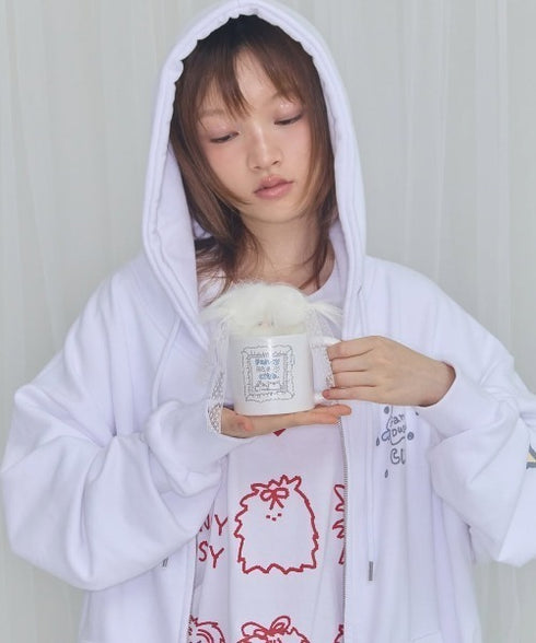 FANCY CLUB(ファンシークラブ)/[FANCY X DUSTY] ANGEL DUSTY KEYRING/NEONMOON コラボ エンジェル デビル キーリング チャーム キーホルダー | AT6253070 | ホワイト