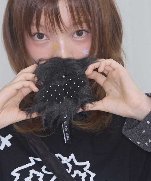 FANCY CLUB(ファンシークラブ)/[FANCY X DUSTY] ANGEL DUSTY KEYRING/NEONMOON コラボ エンジェル デビル キーリング チャーム キーホルダー | AT6253070 | ブラック