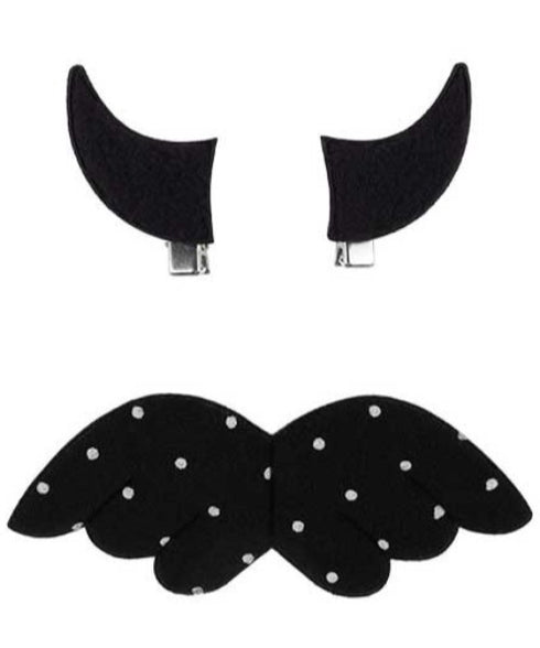 FANCY CLUB(ファンシークラブ)/[FANCY X DUSTY] ANGEL DUSTY KEYRING/NEONMOON コラボ エンジェル デビル キーリング チャーム キーホルダー | AT6253070 | ブラック