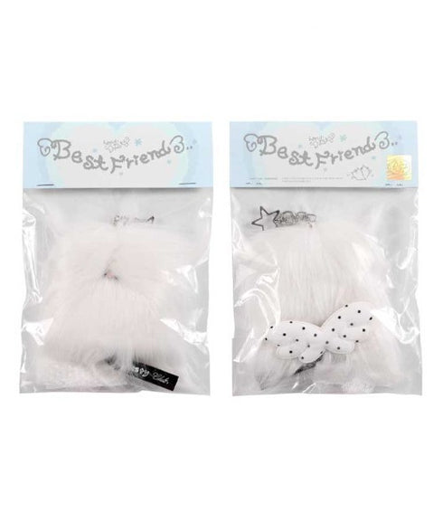 FANCY CLUB(ファンシークラブ)/[FANCY X DUSTY] ANGEL DUSTY KEYRING/NEONMOON コラボ エンジェル デビル キーリング チャーム キーホルダー | AT6253070 | ホワイト