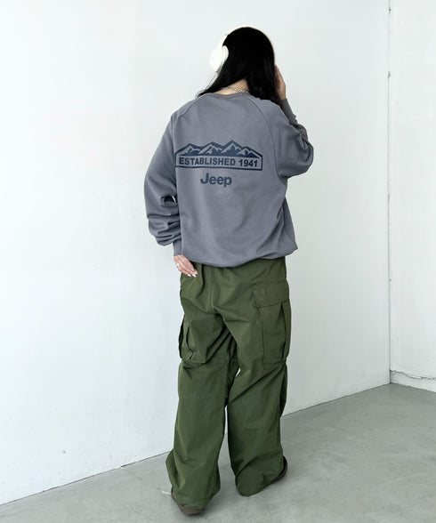 JEEP(ジープ)/バックプリント プルオーバー スウェット/Back Point Raglan Sweatshirt | AT2253071 | ダークグレー
