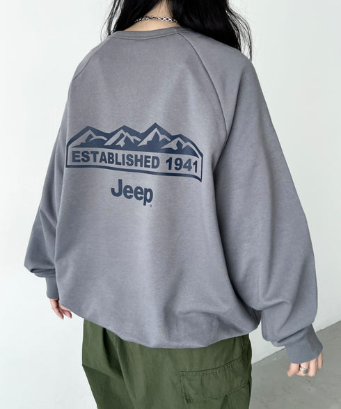 JEEP(ジープ)/バックプリント プルオーバー スウェット/Back Point Raglan Sweatshirt | AT2253071 | ダークグレー