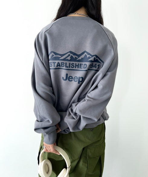 JEEP(ジープ)/バックプリント プルオーバー スウェット/Back Point Raglan Sweatshirt | AT2253071 | ダークグレー