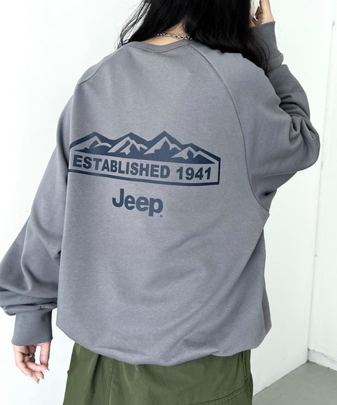 JEEP(ジープ)/バックプリント プルオーバー スウェット/Back Point Raglan Sweatshirt | AT2253071 | ダークグレー