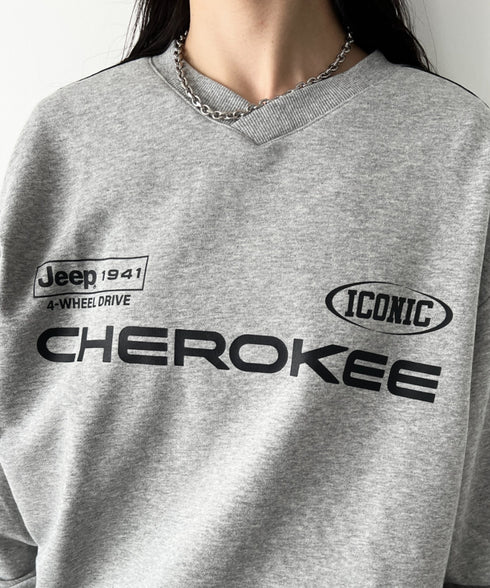 JEEP(ジープ)/サイドライン Vネック プルオーバー スウェット/CHEROKEE V-neck Sweatshirt | AT2253072 | グレー