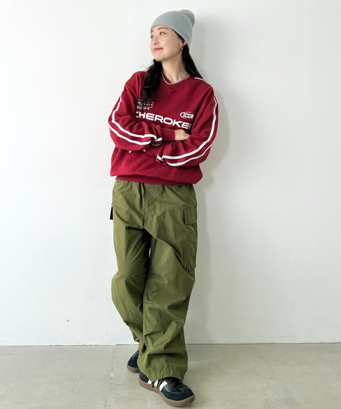 JEEP(ジープ)/サイドライン Vネック プルオーバー スウェット/CHEROKEE V-neck Sweatshirt | AT2253072 | バーガンディー