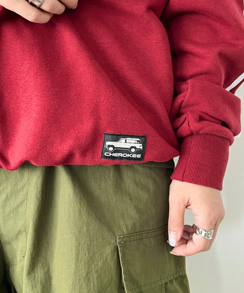 JEEP(ジープ)/サイドライン Vネック プルオーバー スウェット/CHEROKEE V-neck Sweatshirt | AT2253072 | バーガンディー