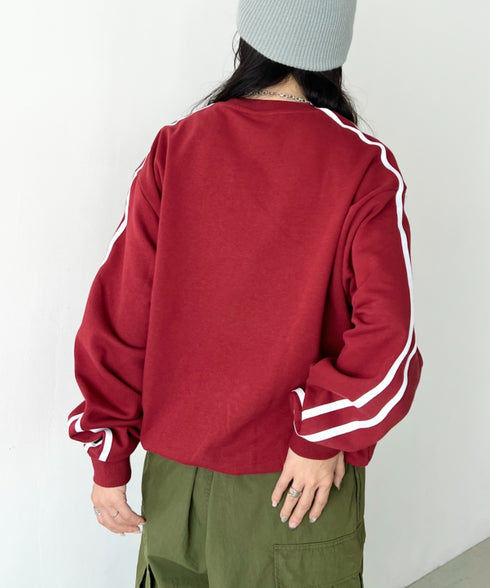 JEEP(ジープ)/サイドライン Vネック プルオーバー スウェット/CHEROKEE V-neck Sweatshirt | AT2253072 | バーガンディー