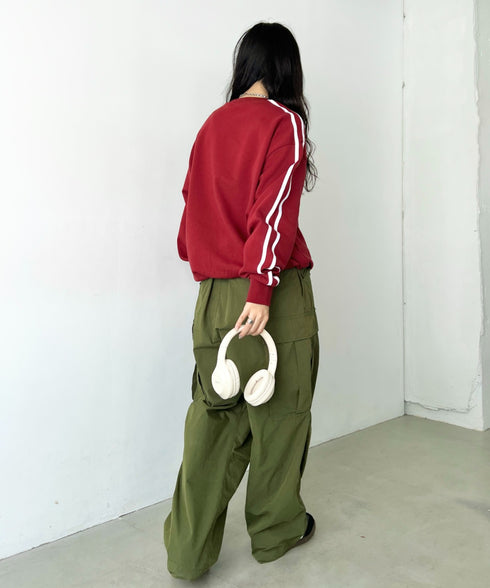 JEEP(ジープ)/サイドライン Vネック プルオーバー スウェット/CHEROKEE V-neck Sweatshirt | AT2253072 | バーガンディー
