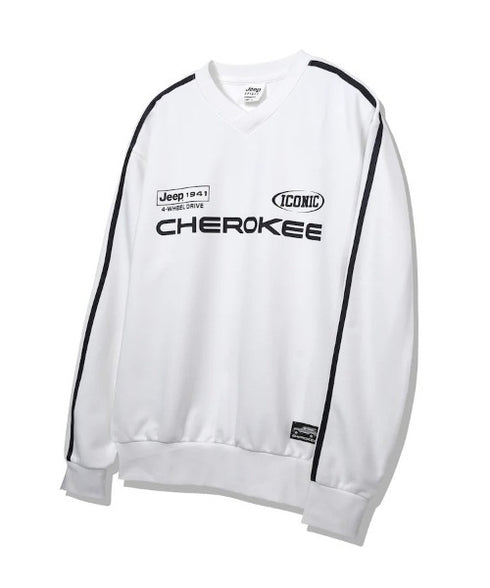 JEEP(ジープ)/サイドライン Vネック プルオーバー スウェット/CHEROKEE V-neck Sweatshirt | AT2253072 | ホワイト