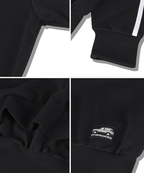JEEP(ジープ)/サイドライン Vネック プルオーバー スウェット/CHEROKEE V-neck Sweatshirt | AT2253072 | ブラック