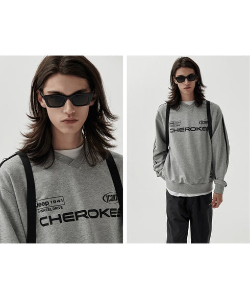JEEP(ジープ)/サイドライン Vネック プルオーバー スウェット/CHEROKEE V-neck Sweatshirt | AT2253072 | グレー