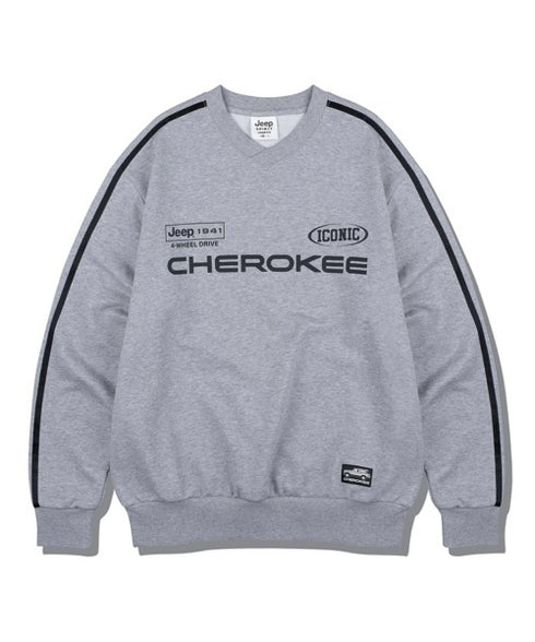 JEEP(ジープ)/サイドライン Vネック プルオーバー スウェット/CHEROKEE V-neck Sweatshirt | AT2253072 | グレー