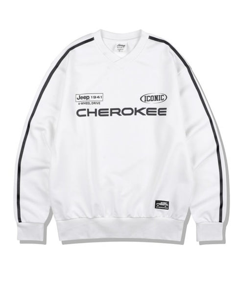 JEEP(ジープ)/サイドライン Vネック プルオーバー スウェット/CHEROKEE V-neck Sweatshirt | AT2253072 | ホワイト